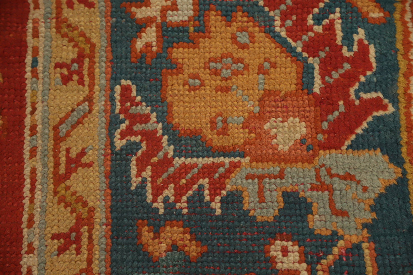 Pre-1900 Antique Vegetable Dye Oushak Persian Area Rug 9x11 - 7