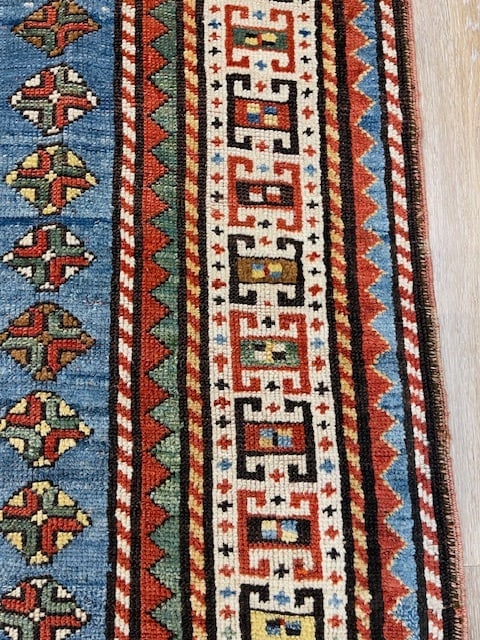 Dated Antique Karachof Kazak Caucasian Rug-5141 - 7