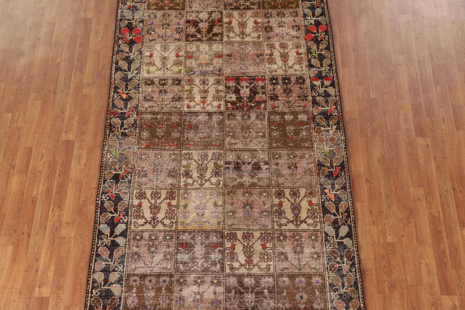 Antique Distressed Bakhtiari Persian Area Rug 5x9 - 2
