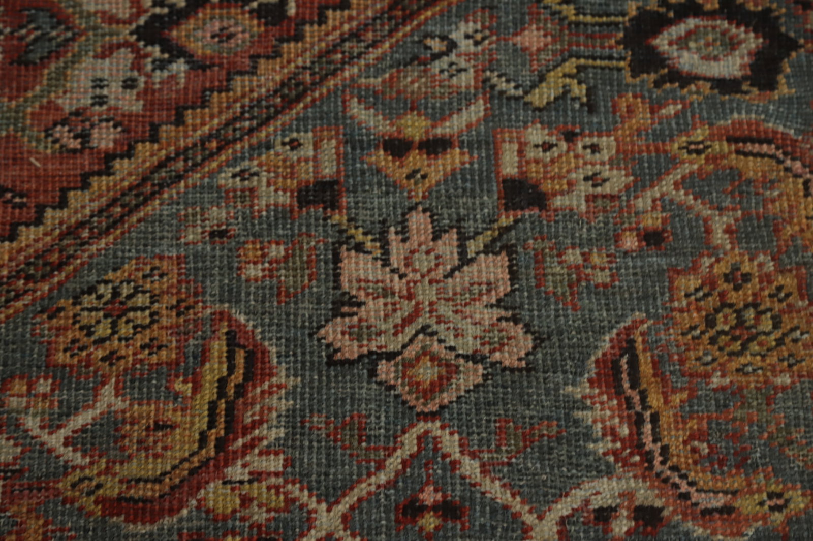 Pre-1900 Antique Vegetable Dye Sultanabad Persian Area Rug 10x11 - 7