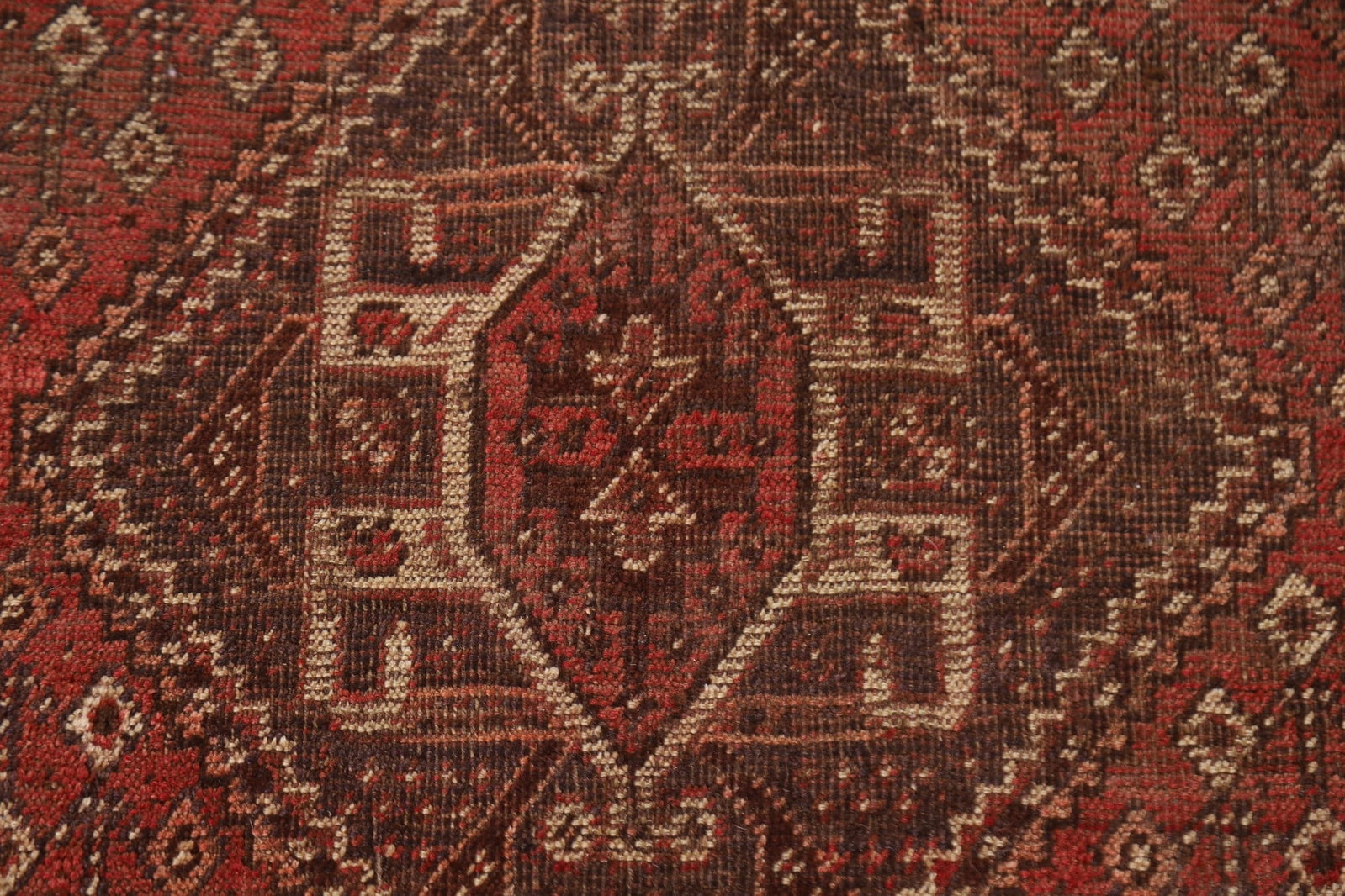Pre-1900 Antique Qashqai Vegetable Dye Persian Rug 6x8 - 7