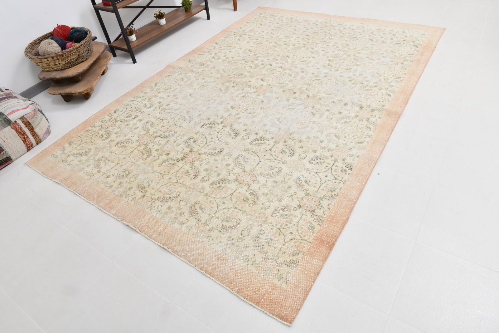 6'10'' x 10'2'' Handmade Vintage Wool Rug - 21791 - 3