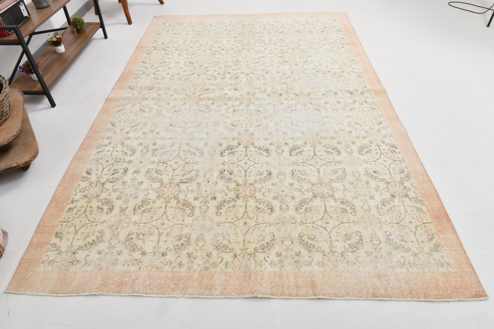 6'10'' x 10'2'' Handmade Vintage Wool Rug - 21791 - 4