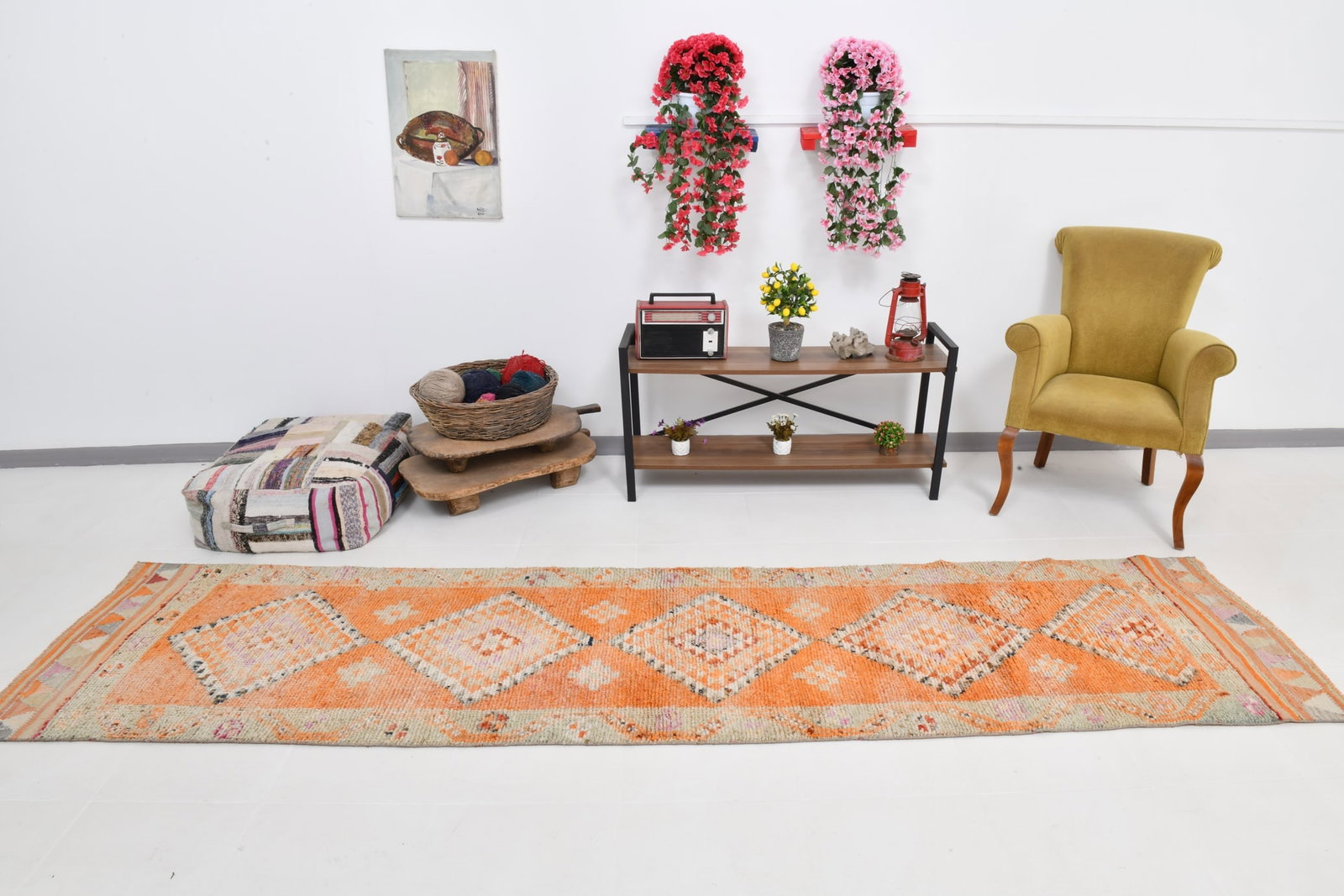 2'9'' x 11'8'' Vintage Wool Runner Rug - 21929 - 2