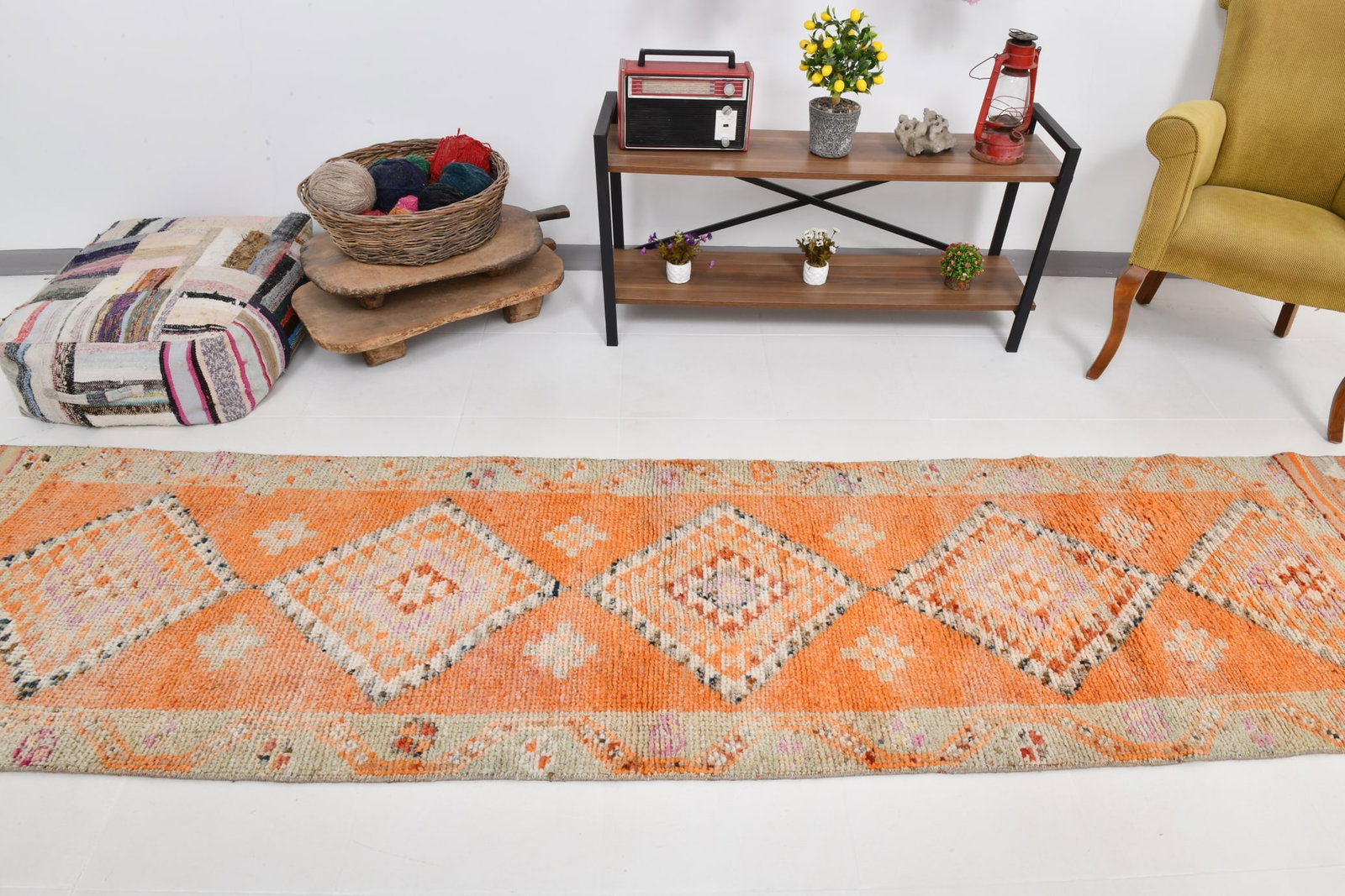 2'9'' x 11'8'' Vintage Wool Runner Rug - 21929 - 3