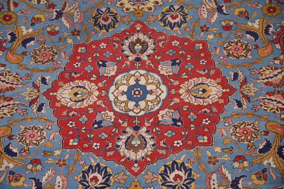 Antique Vegetable Dye Tabriz Persian Area Rug 10x13 - 3