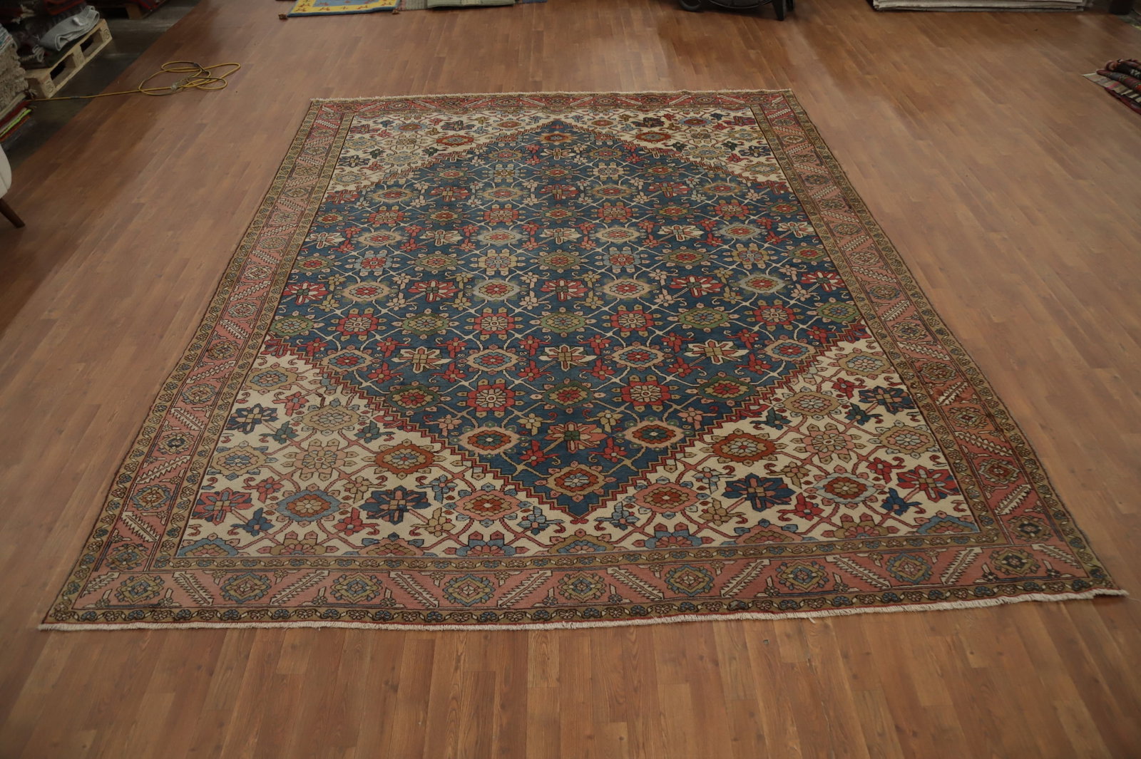 Antique Vegetable Dye Heriz Serapi Persian Area Rug 10x12 - 2