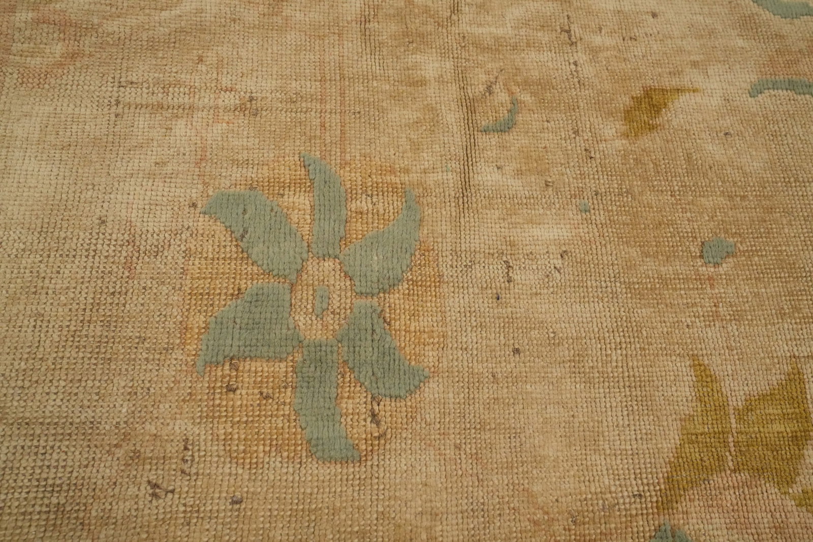 Antique Vegetable Dye Oushak Turkish Large Rug 19x26 - 4