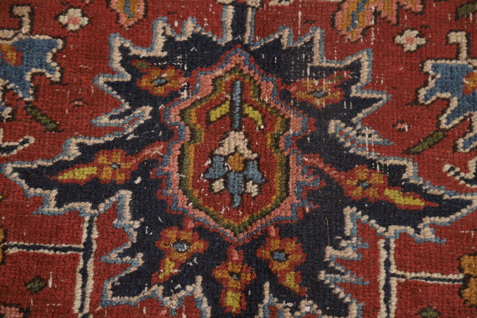 Vegetable Dye Heriz Serapi Antique Persian Rug 7x10 - 7
