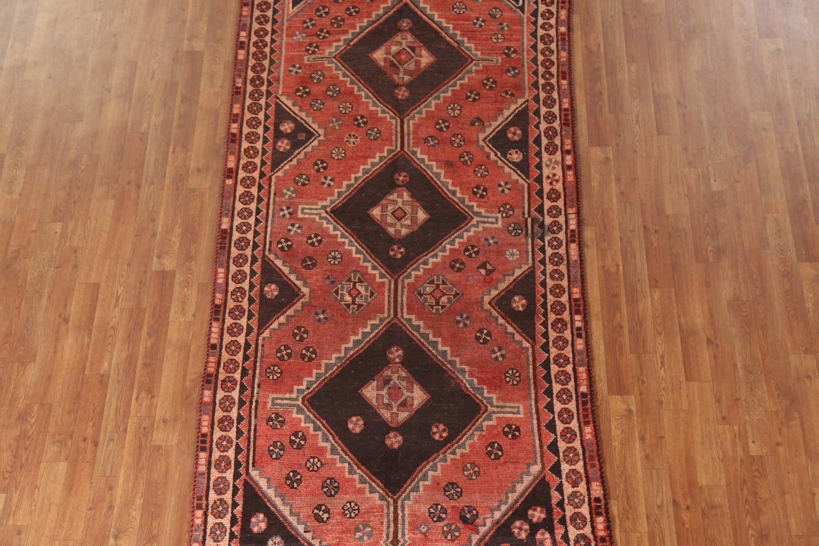 Antique Wool Lori Persian Runner Rug 4x9 - 2
