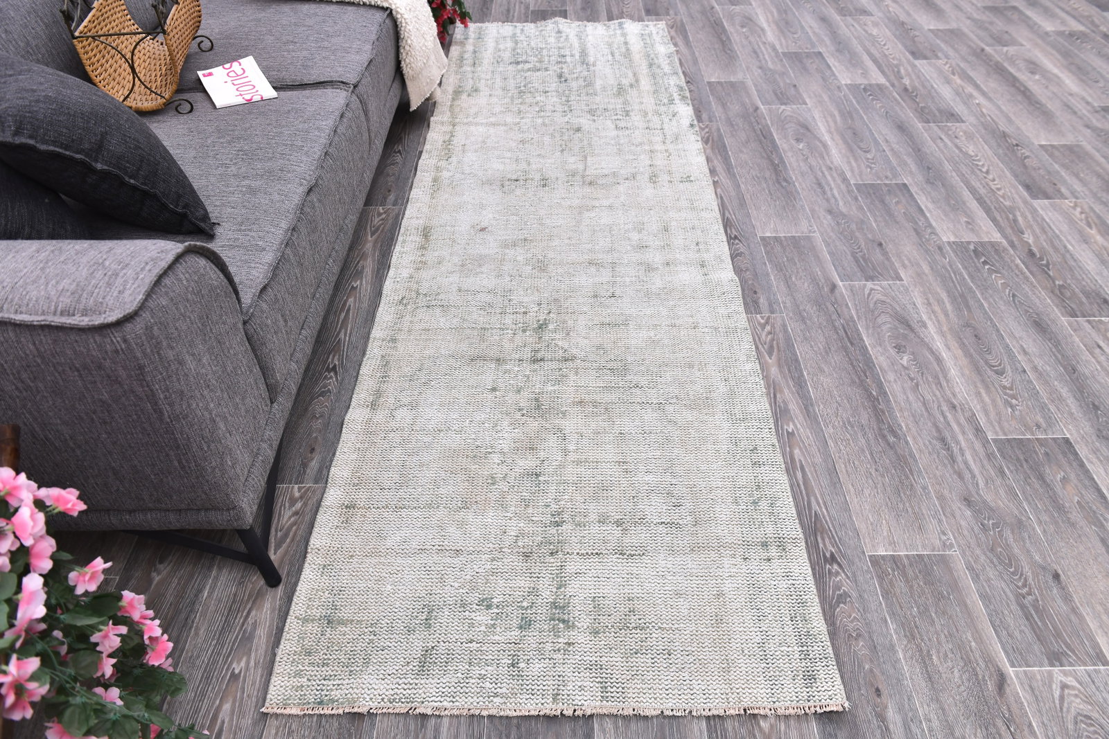 2'11'' x 9'3'' Turkish Vintage Runner Rug - 244627 - 3