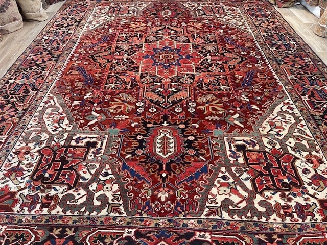 Antique Persian Heriz rug-5179 - 3