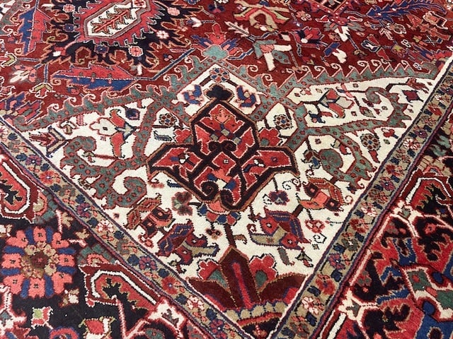 Antique Persian Heriz rug-5179 - 5