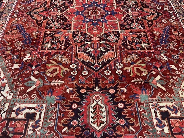 Antique Persian Heriz rug-5179 - 7