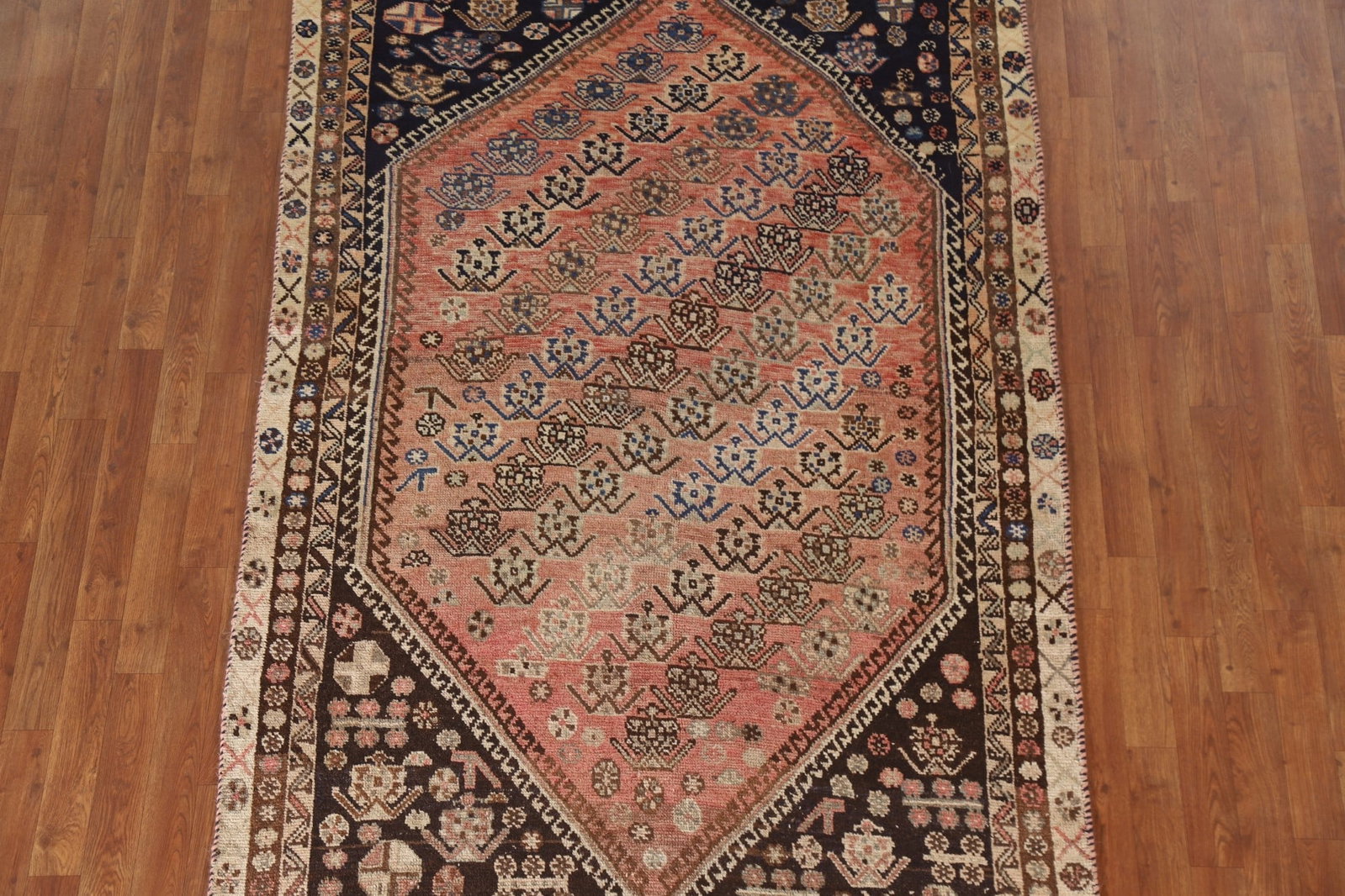 Vegetable Dye Antique Shiraz Persian Area Rug 5x8 - 2