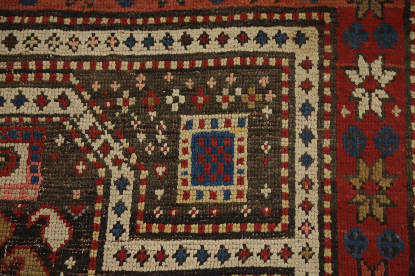 Pre-1900 Antique Kazak Vegetable Dye Rug 3x6 - 7