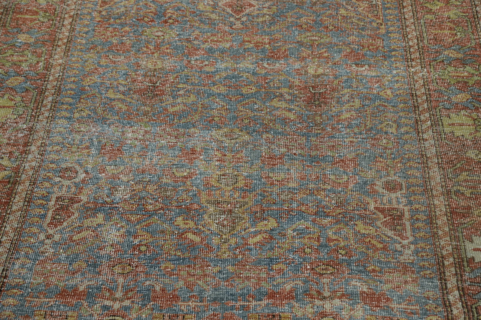 Pre-1900 Antique Vegetable Dye Mahal Persian Rug 4x6 - 3