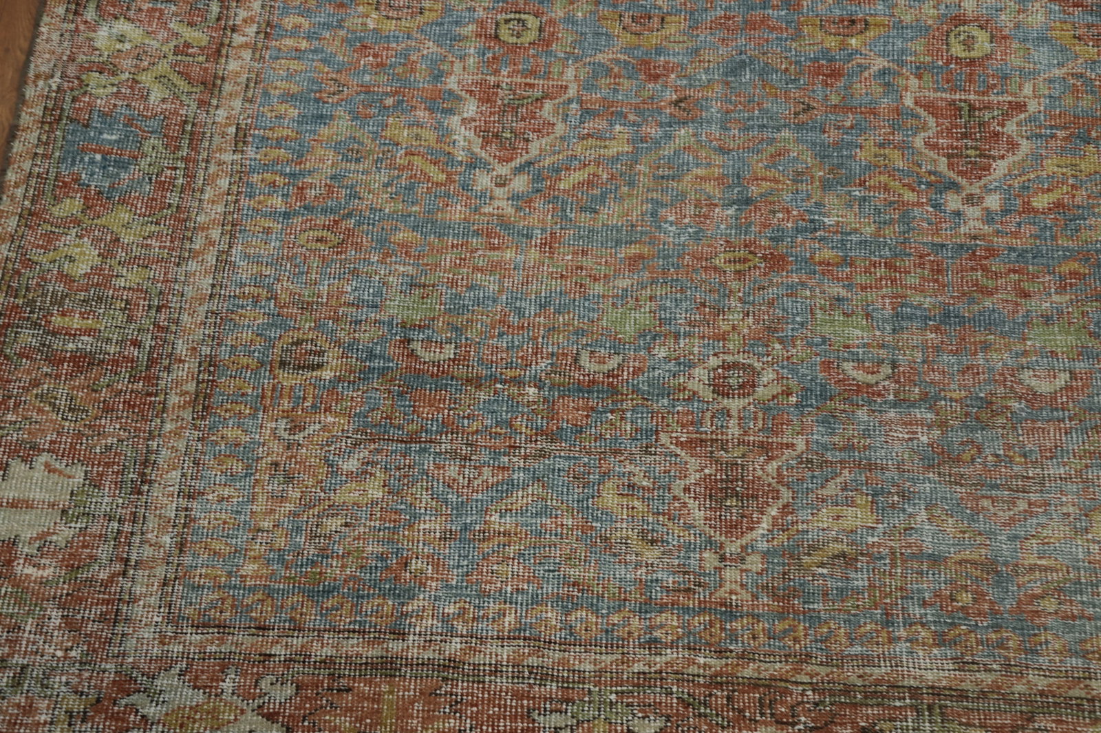 Pre-1900 Antique Vegetable Dye Mahal Persian Rug 4x6 - 4