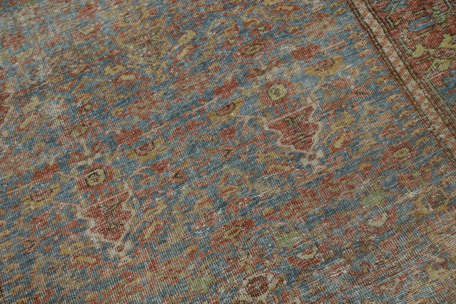 Pre-1900 Antique Vegetable Dye Mahal Persian Rug 4x6 - 5