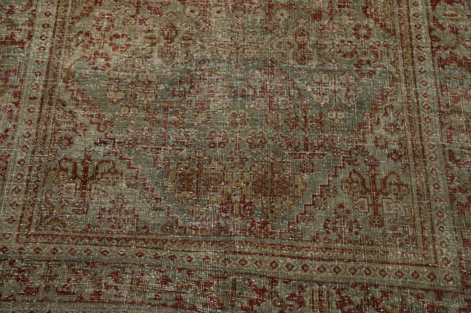 Antique Geometric Tabriz Persian Rug 4x7 - 4
