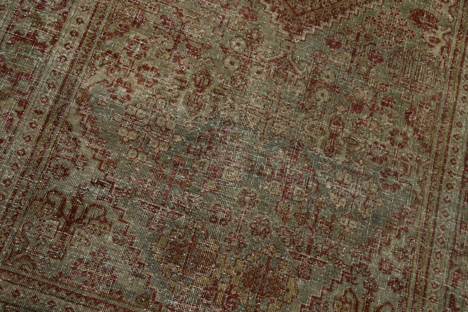 Antique Geometric Tabriz Persian Rug 4x7 - 5
