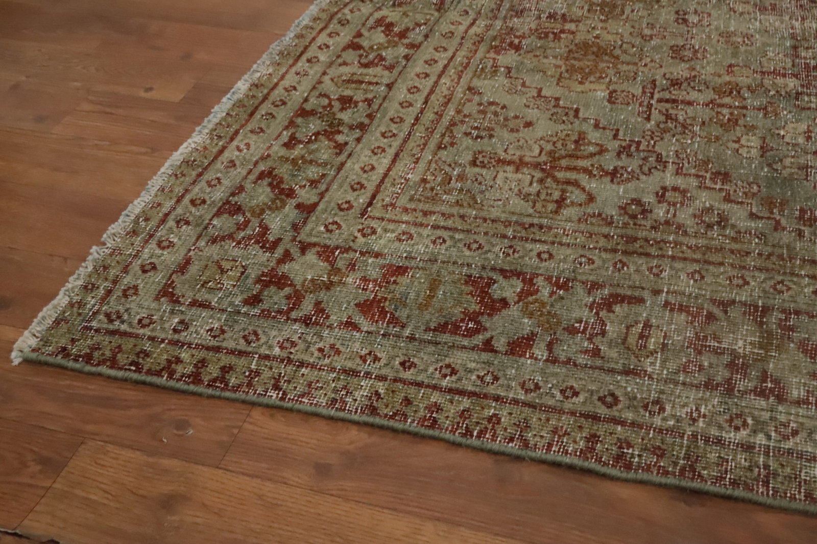 Antique Geometric Tabriz Persian Rug 4x7 - 9
