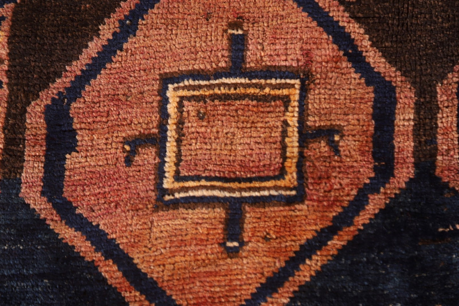 Geometric Wool Lori Antique Persian Rug 4x7 - 7