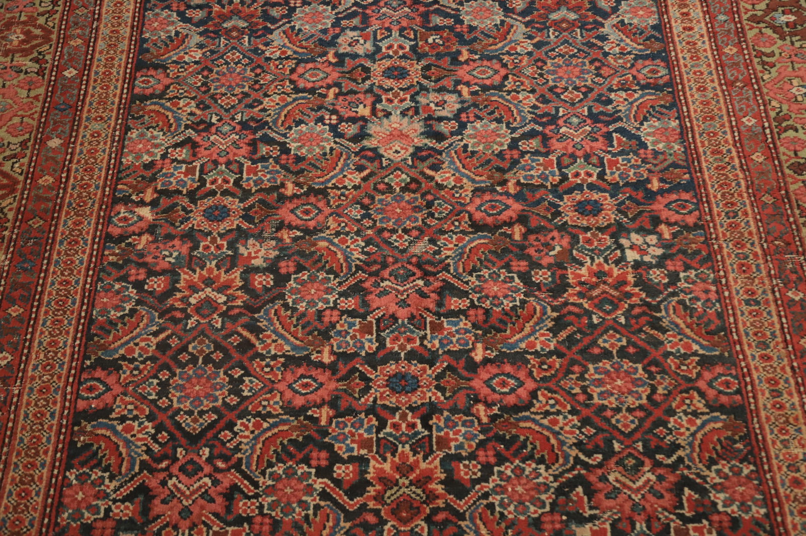 Pre-1900 Antique Vegetable Dye Sultanabad Persian Area Rug 6x13 - 3