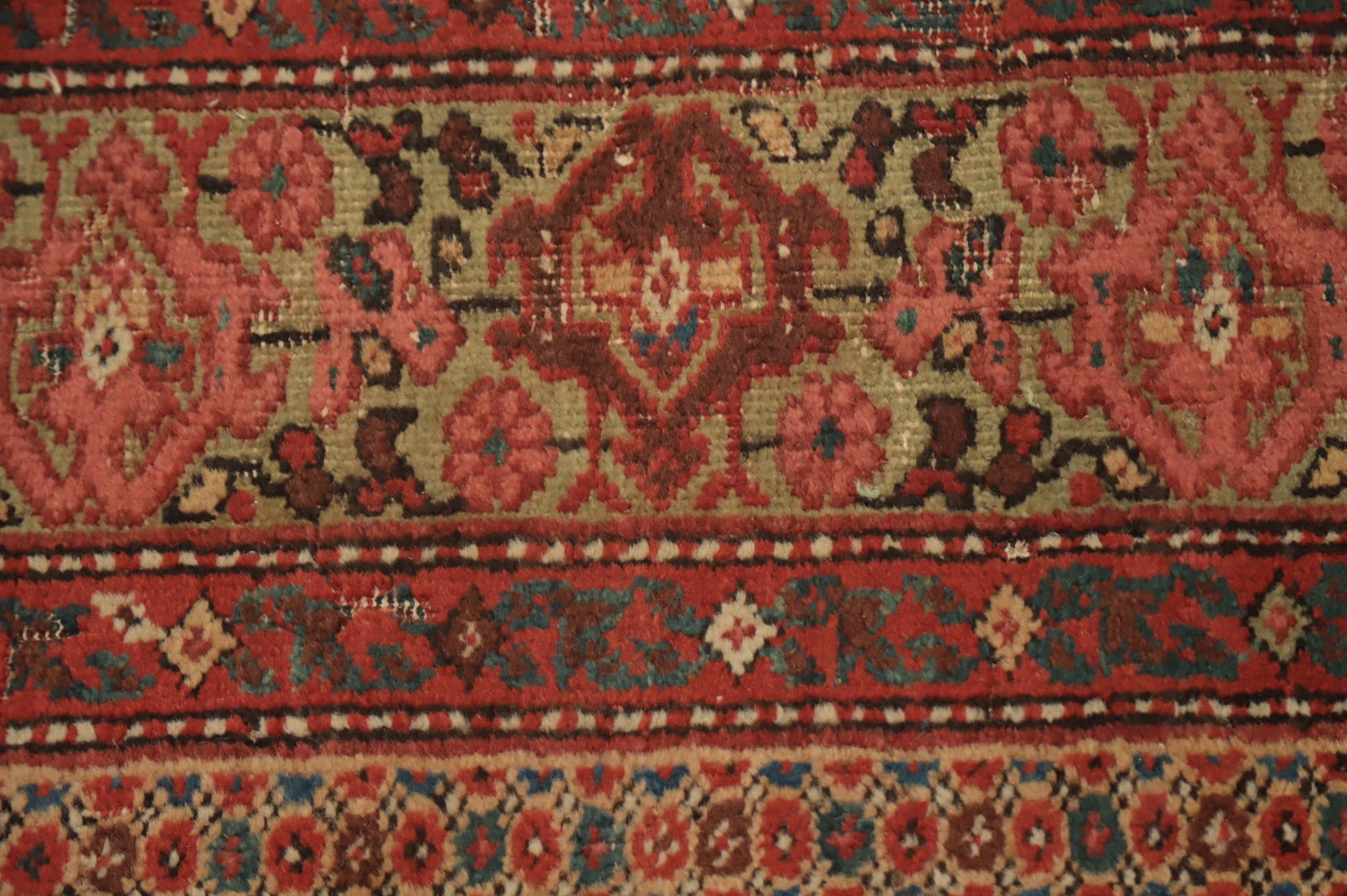 Pre-1900 Antique Vegetable Dye Sultanabad Persian Area Rug 6x13 - 7