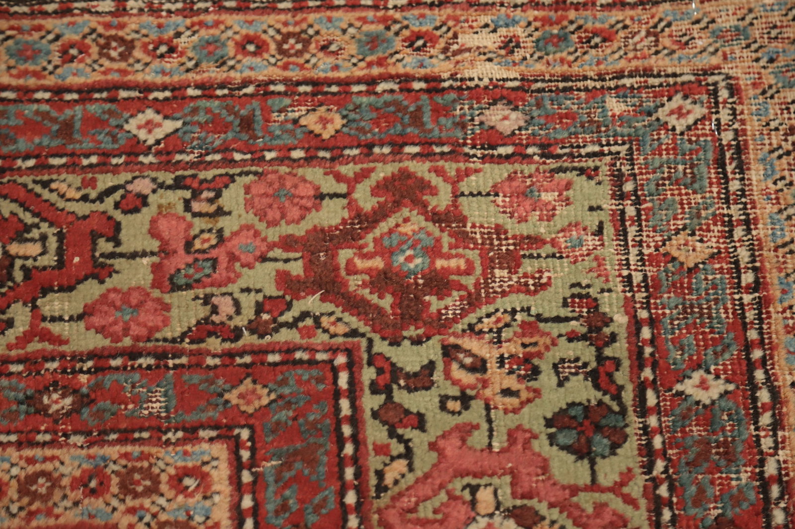 Pre-1900 Antique Vegetable Dye Sultanabad Persian Area Rug 6x13 - 8