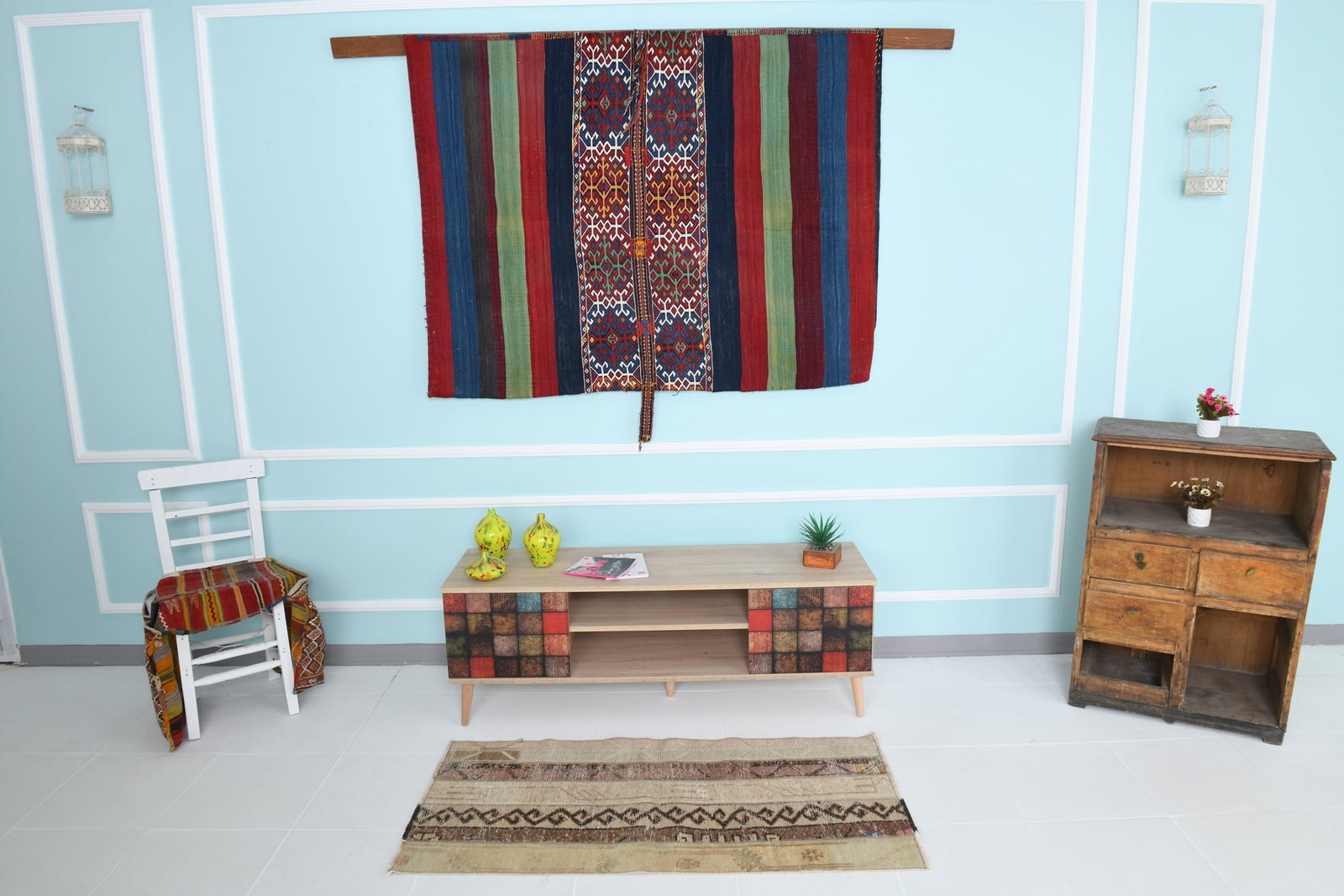 2'1'' x 4'5'' Turkish Vintage Runner Rug - 19044 - 2