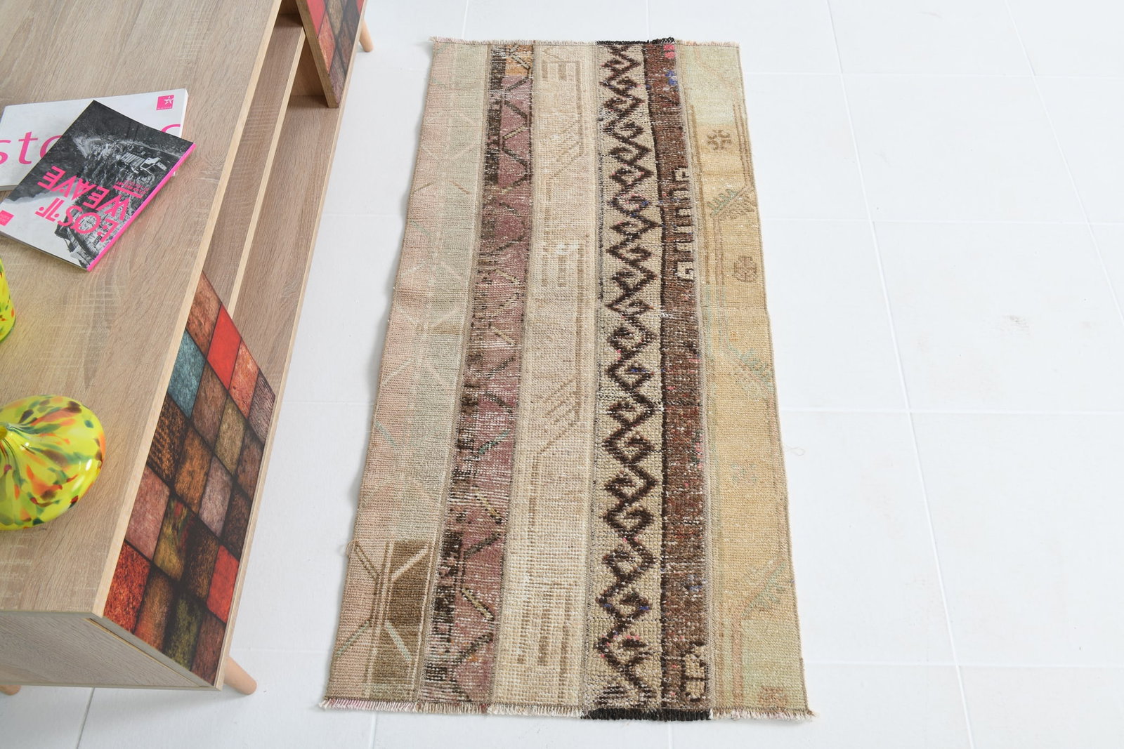 2'1'' x 4'5'' Turkish Vintage Runner Rug - 19044 - 4