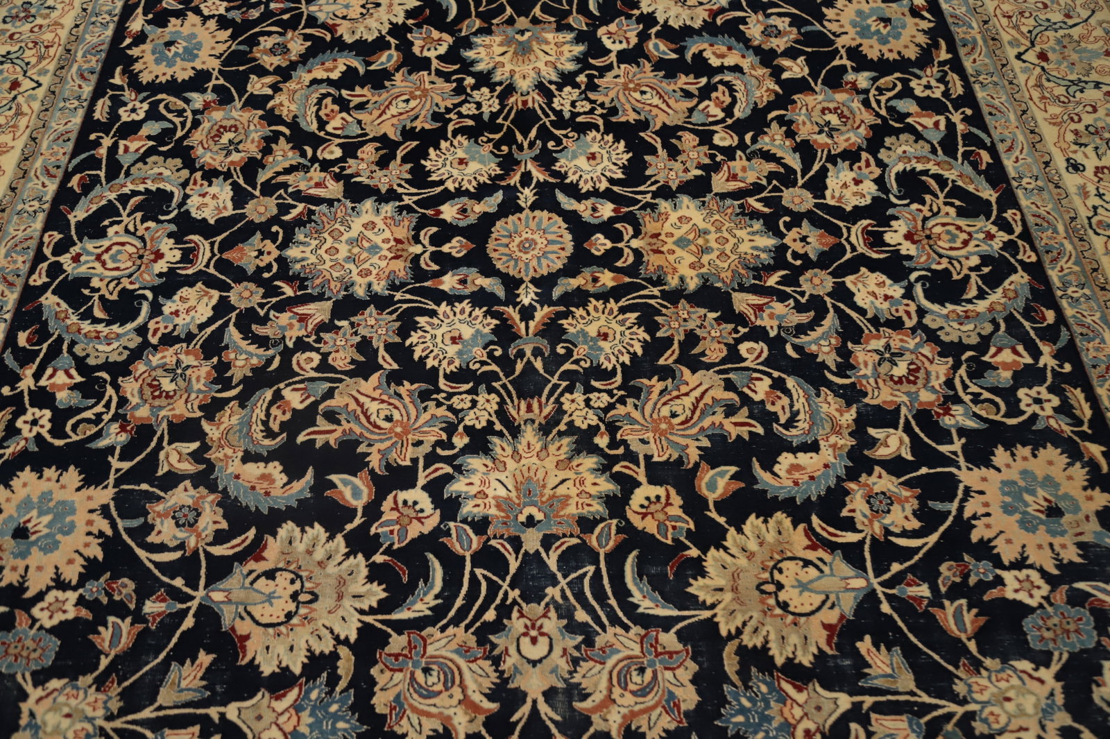 Antique Vegetable Dye Nain Toodeshk Persian Area Rug 7x11 - 3