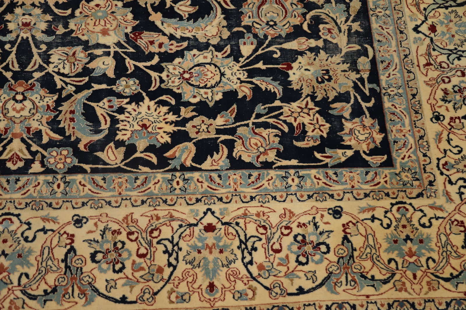Antique Vegetable Dye Nain Toodeshk Persian Area Rug 7x11 - 4