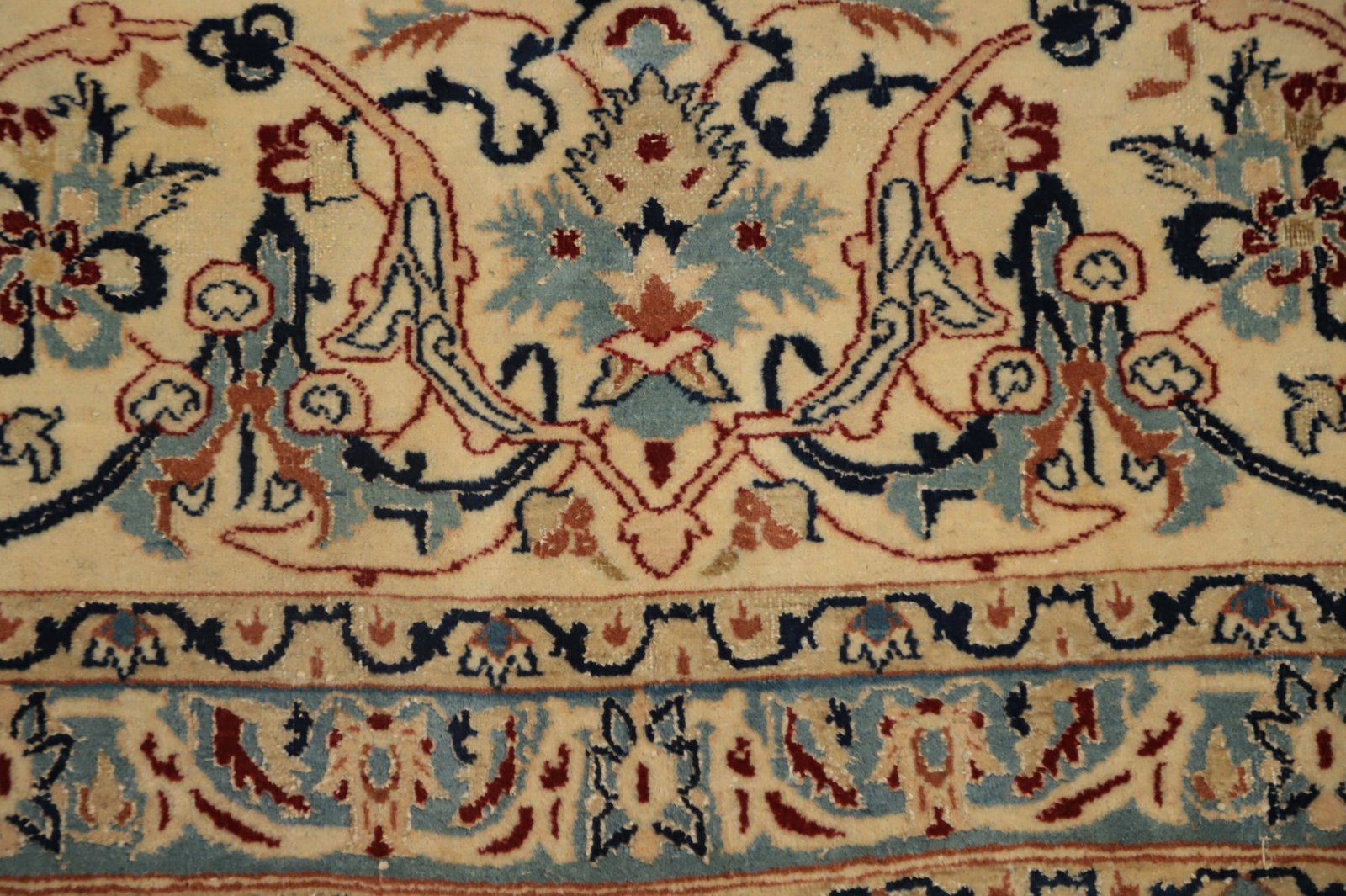 Antique Vegetable Dye Nain Toodeshk Persian Area Rug 7x11 - 6