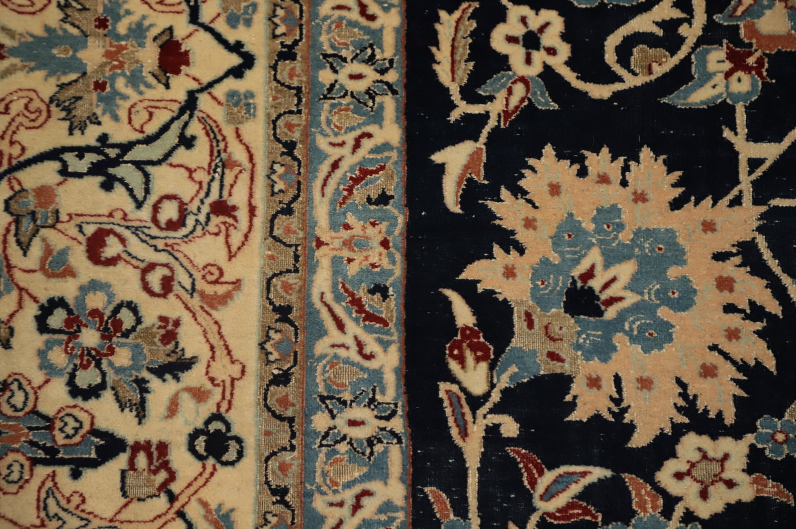Antique Vegetable Dye Nain Toodeshk Persian Area Rug 7x11 - 8