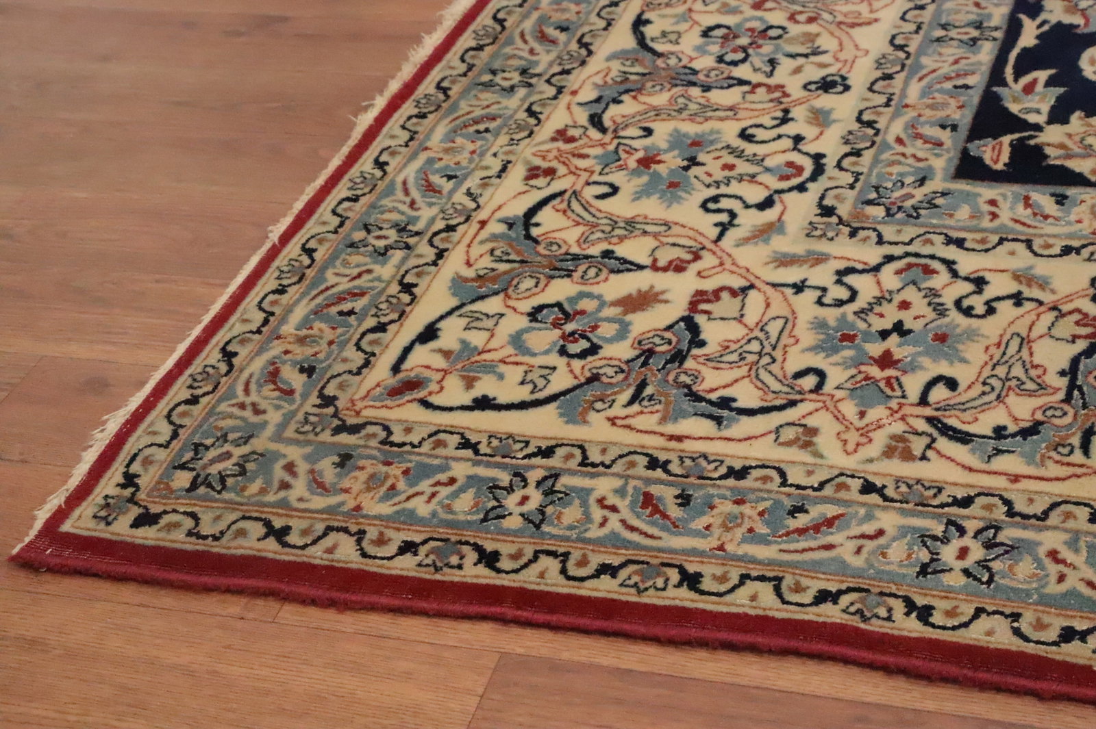Antique Vegetable Dye Nain Toodeshk Persian Area Rug 7x11 - 9