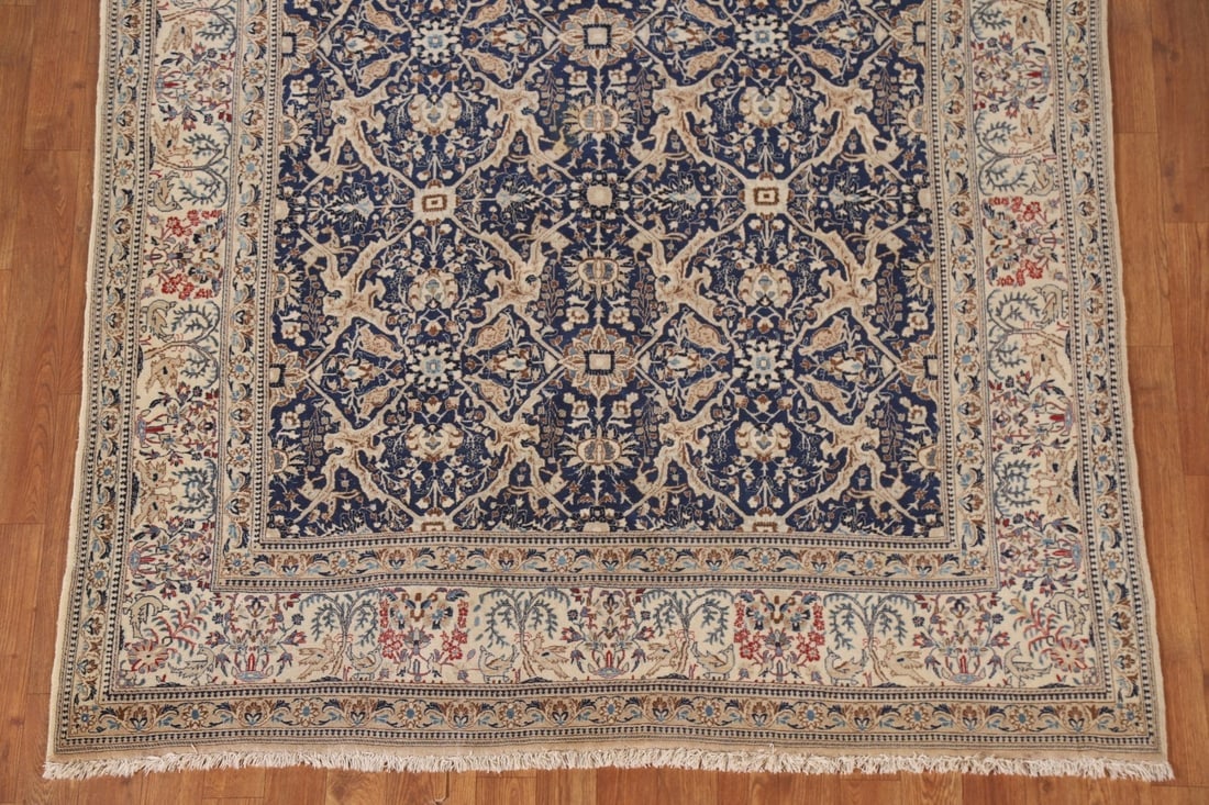 Antique Vegetable Dye Nain Toodeshk Persian Area Rug 5x8 - 4