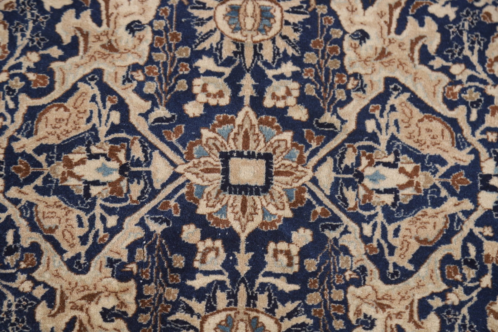 Antique Vegetable Dye Nain Toodeshk Persian Area Rug 5x8 - 7