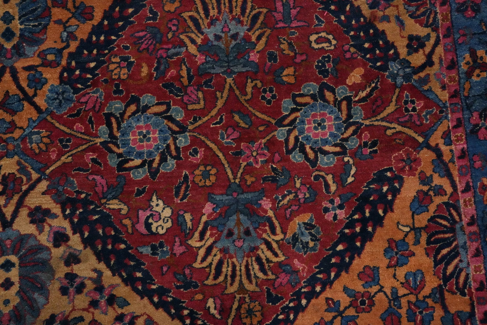 Pre-1900 Antique Vegetable Dye Kerman Persian Large Rug 12x18 - 4