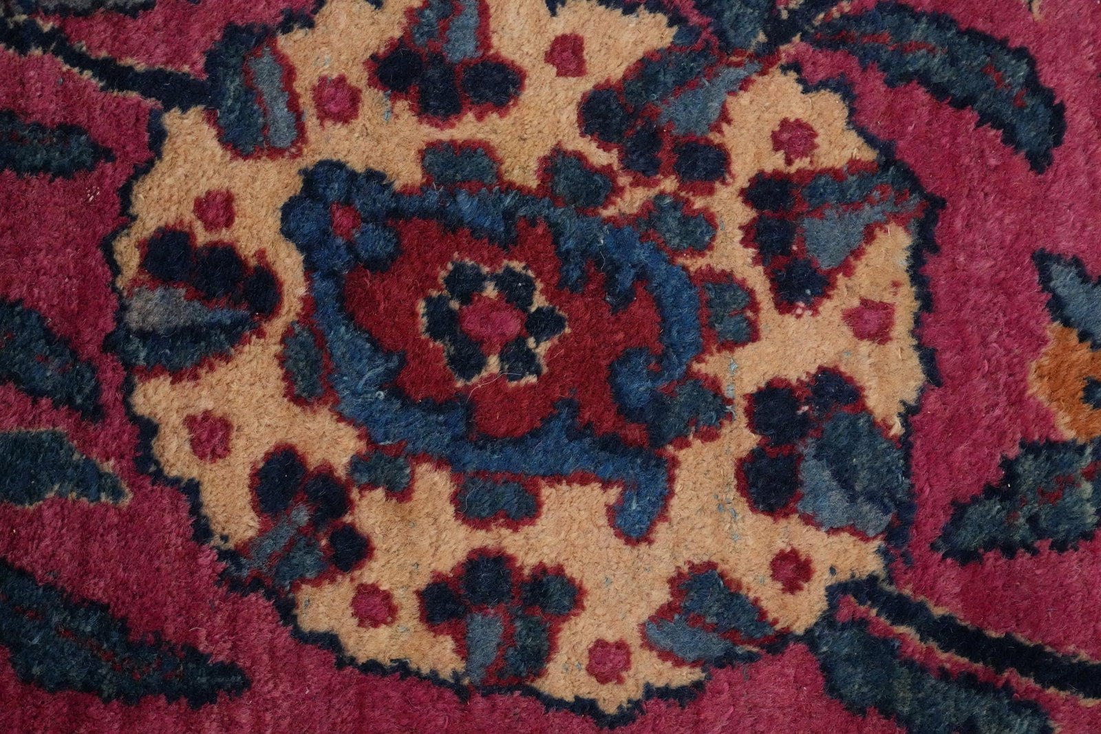 Pre-1900 Antique Vegetable Dye Kerman Persian Large Rug 12x18 - 7