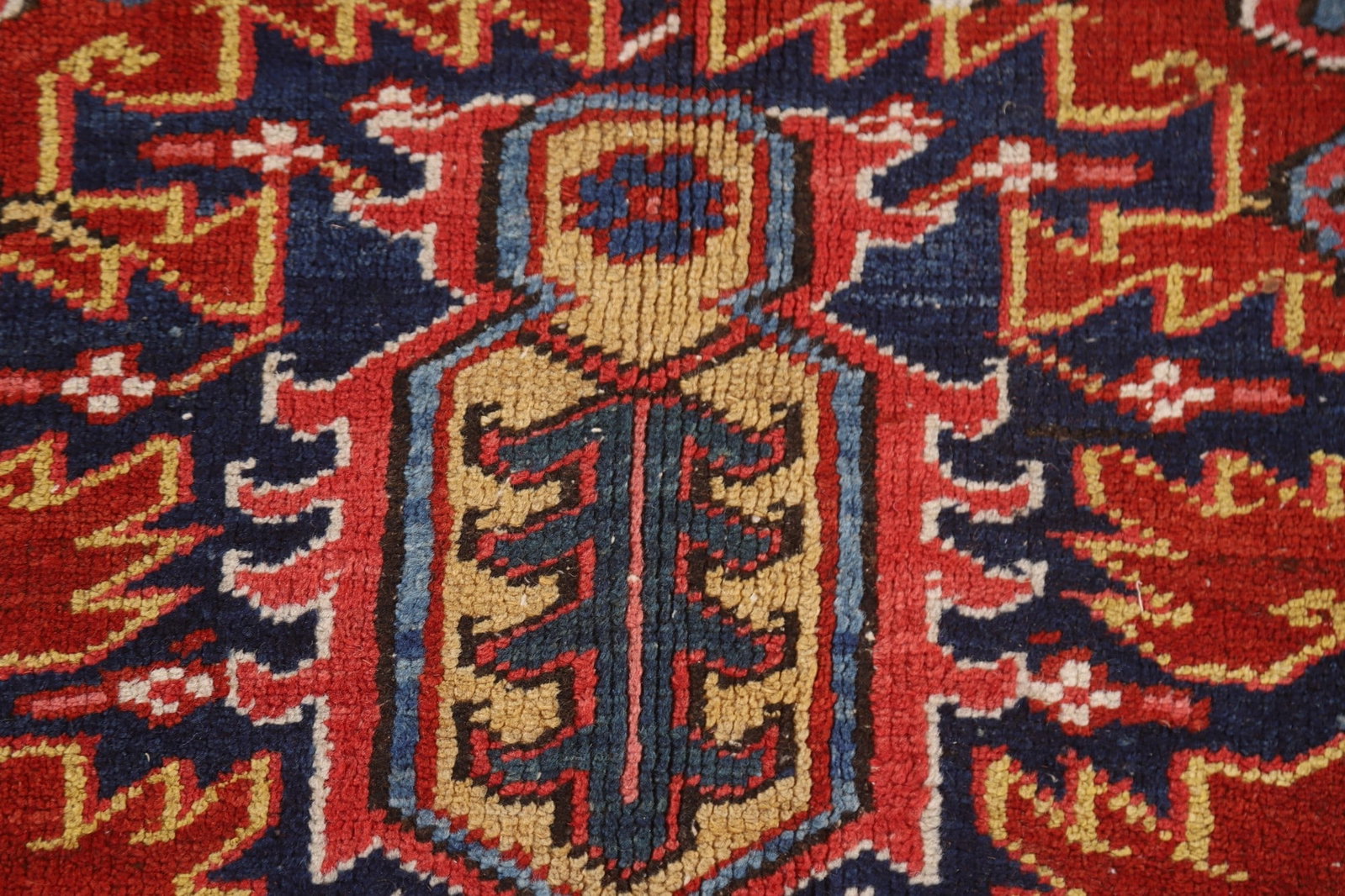 Antique Vegetable Dye Heriz Serapi Persian Area Rug 8x11 - 7