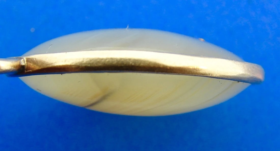 BEAUTIFUL 14k Victorian Agate Pendant - 2