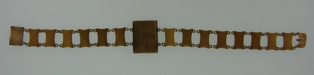 RARE Antique European 14k Yellow Gold & Enamel Bracelet Circa 1840s! - 3