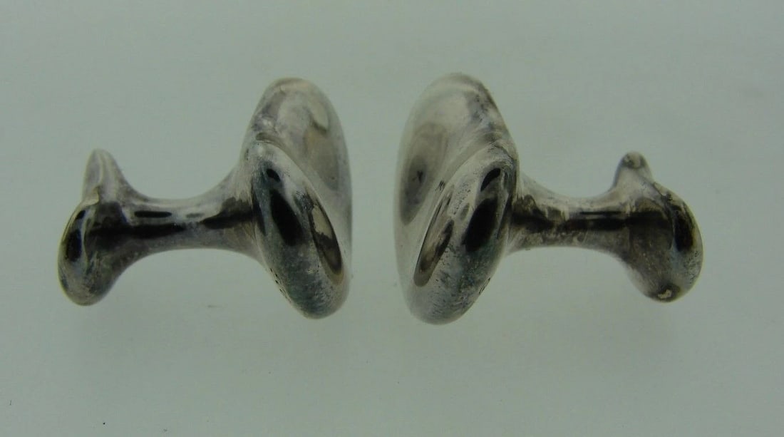 CHIC Tiffany & Co. Elsa Peretti Sterling Silver Cufflinks - 2