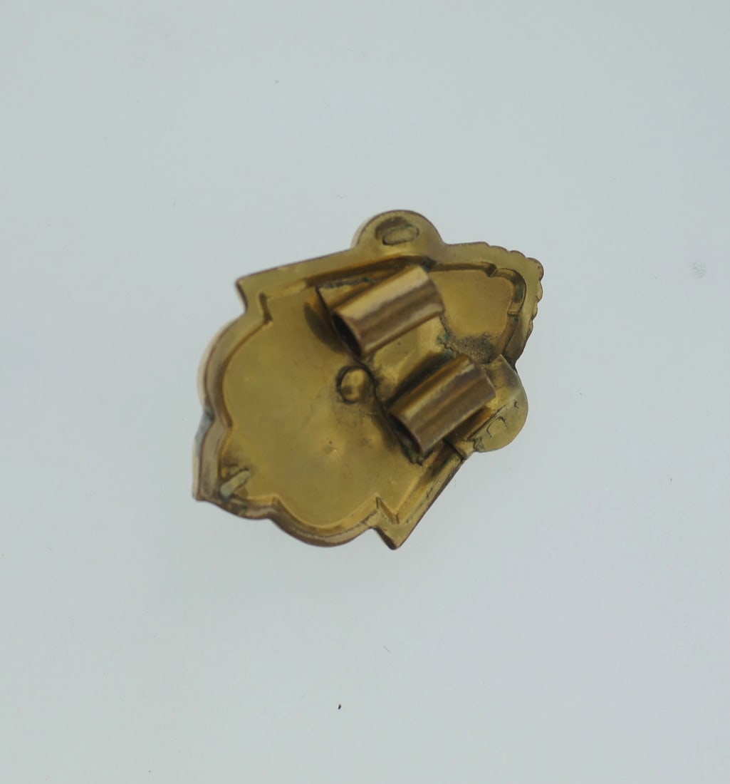 C.1900 VICTORIAN SLIDE PENDANT ENAMEL GOLD PLATED CARVED CAMEO - 4