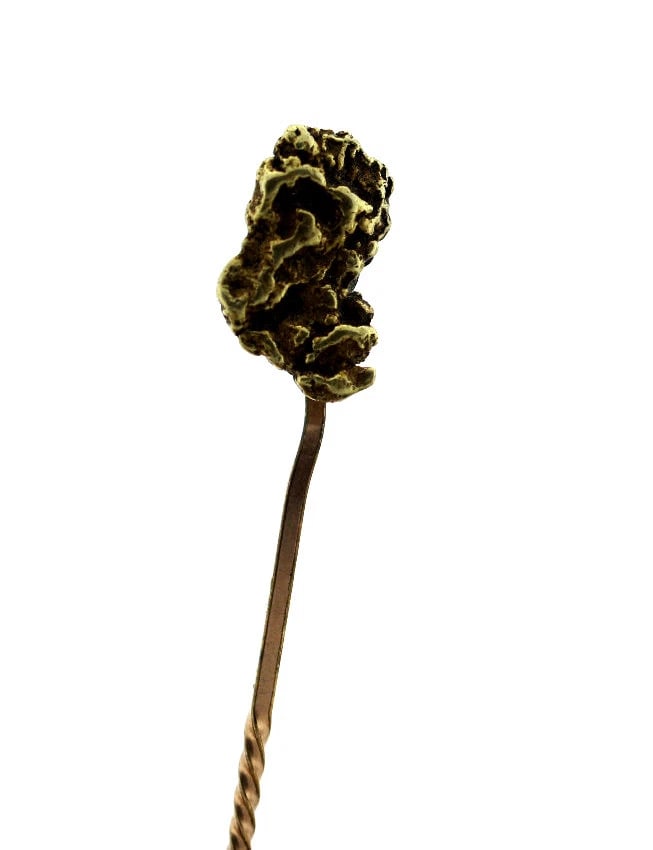 C.1930 GOLD NUGGET 10K YELLOW GOLD STICK PIN - 5