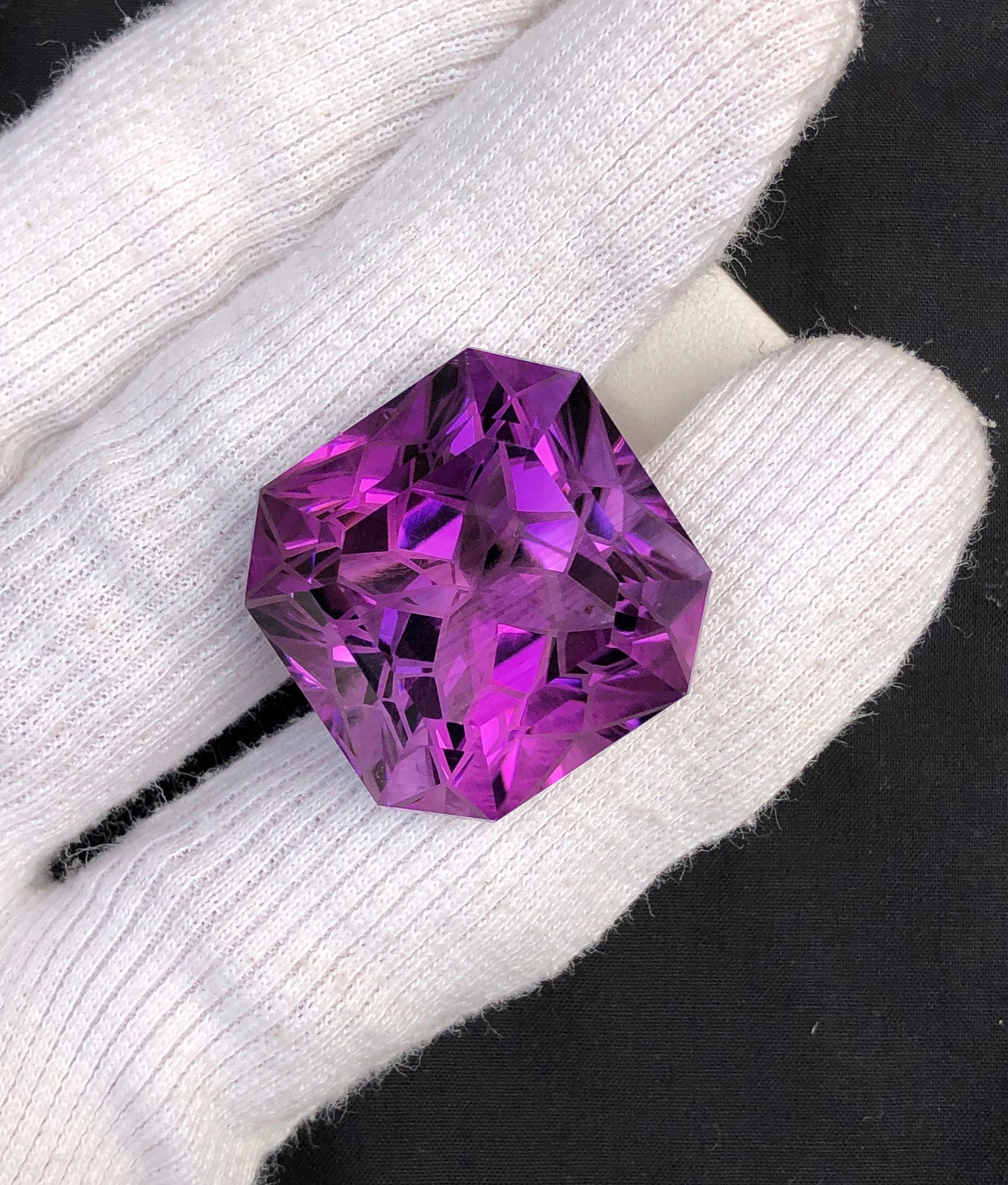 97.15 Carat Natural Amethyst Gemstone: Asscher Cut Loose Stone: Supplies for making crafts Materials: Gemstone: Amethyst Carat weight: 97.15 Natural Amethyst Gemstone , Asscher Cut Purple Color Amethyst, Ring and Jewelry Size .Loose Gemstone, 97.15 Carats. Weight 