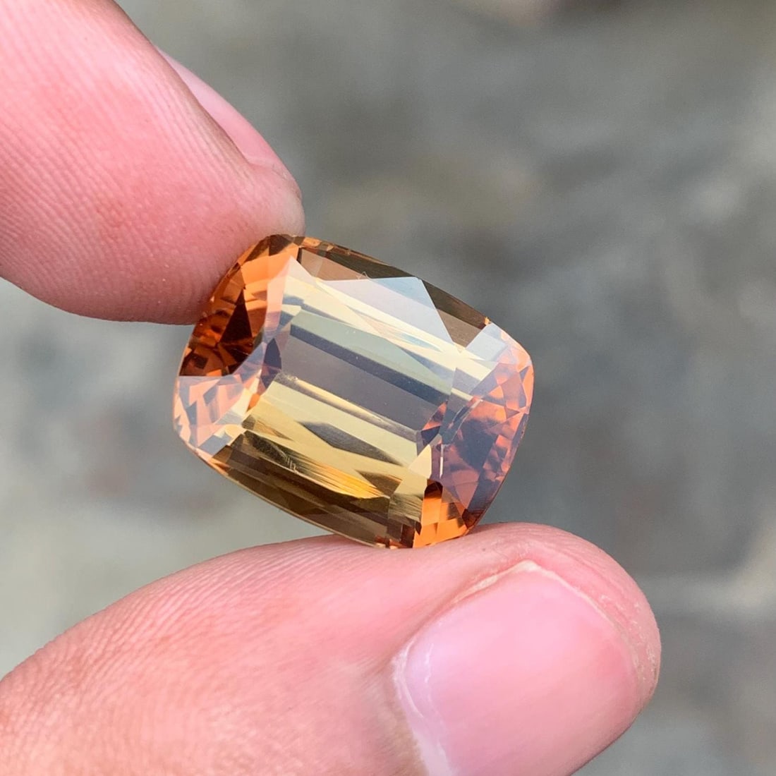 Rich Brown Topaz Loose Gemstone: 18.10 Carat Cushion Cut, November Birthstone - 4