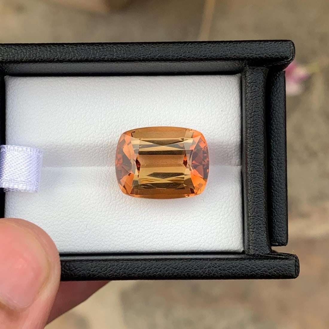 Rich Brown Topaz Loose Gemstone: 18.10 Carat Cushion Cut, November Birthstone - 5